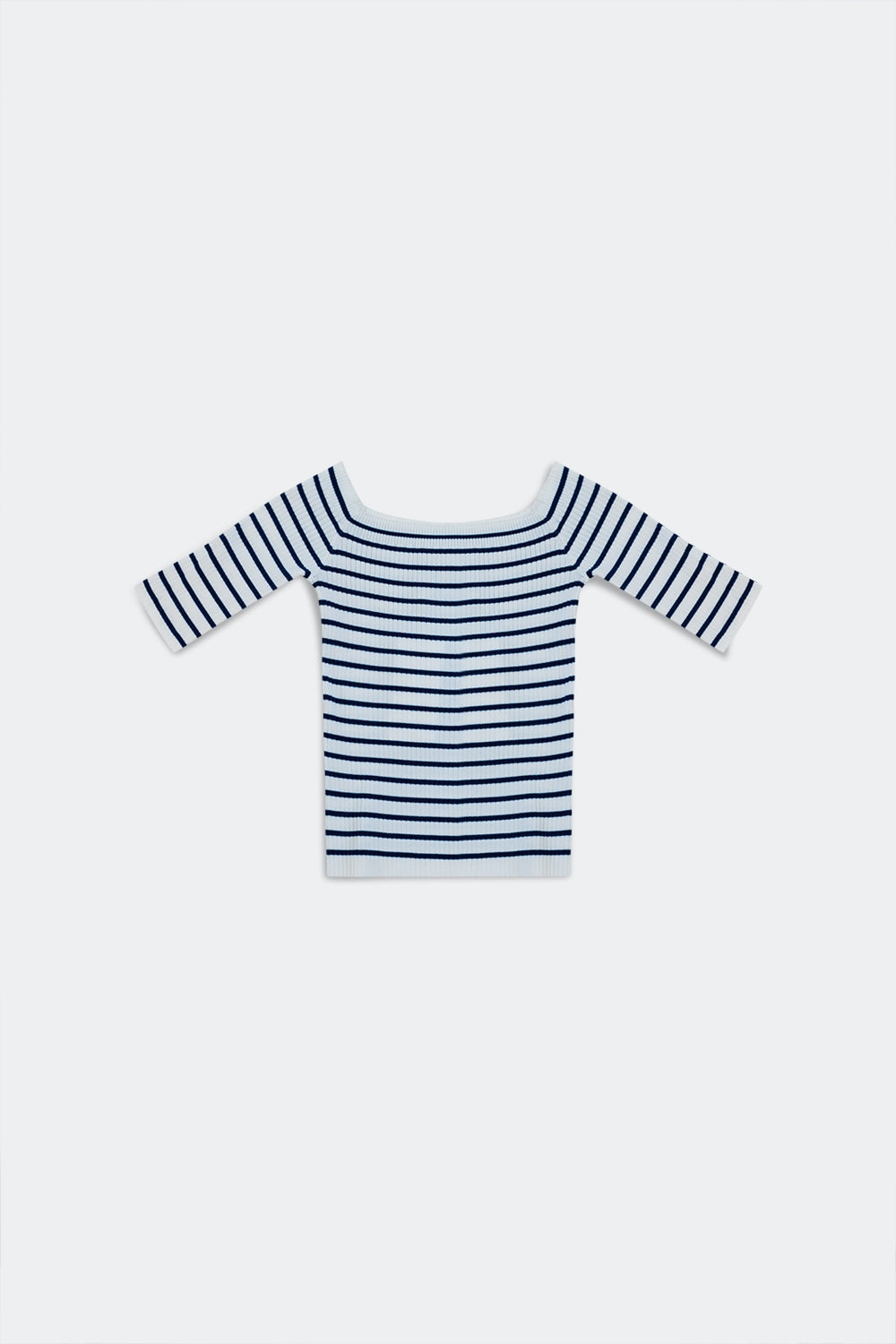 Stripe Bardot Top | Navy