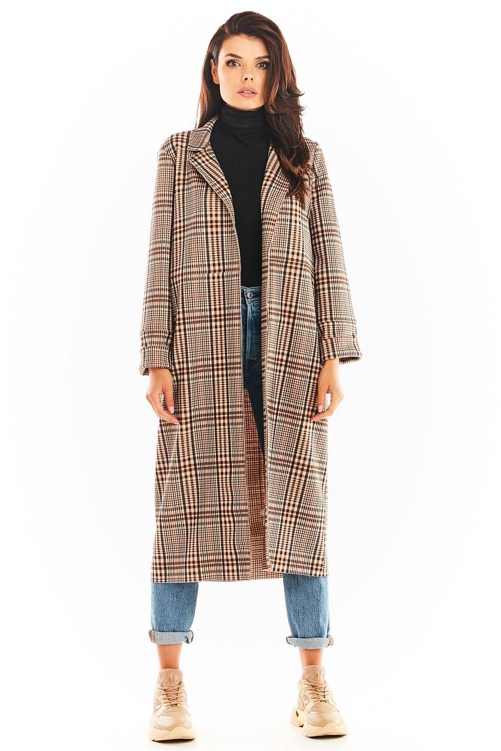 Plaid Coat | Brown
