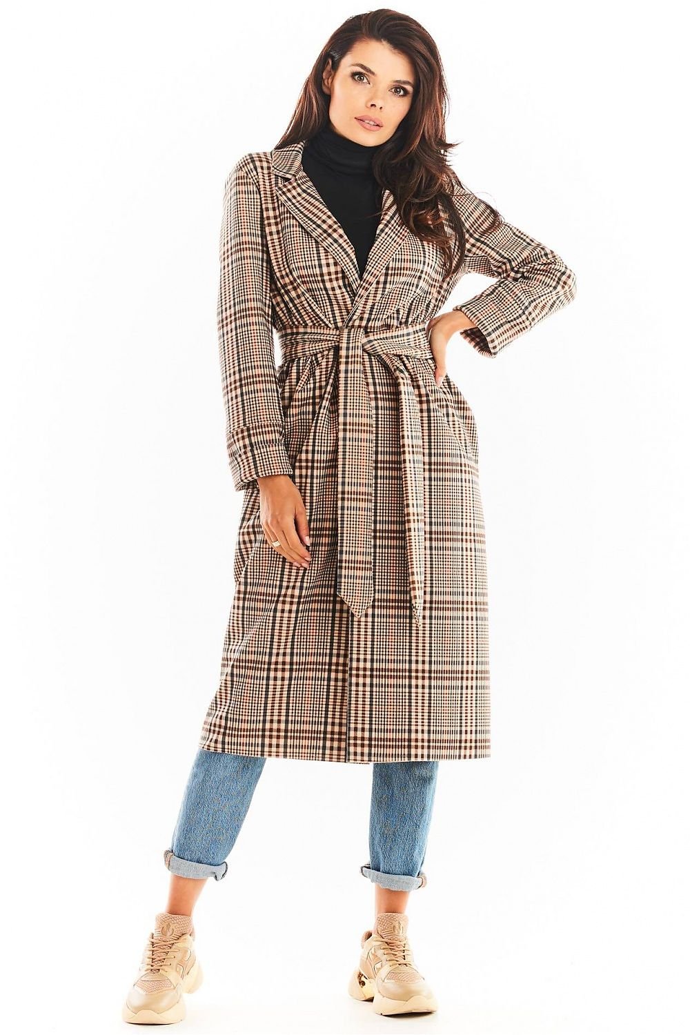 Plaid Coat | Brown