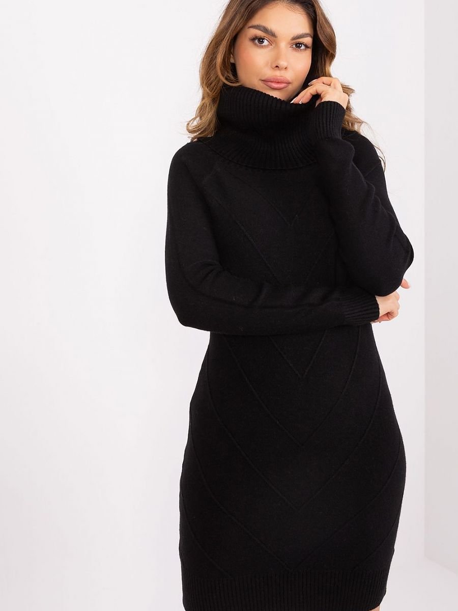 Arrow Sweater Dress | Black