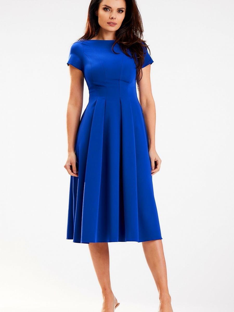 A-line Midi Dress | Blue