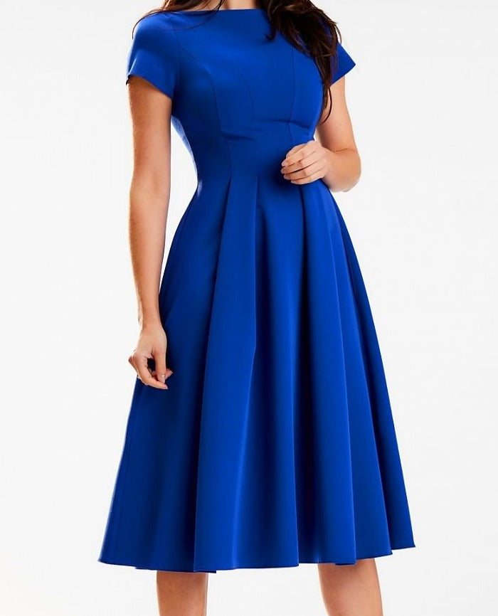 A-line Midi Dress | Blue